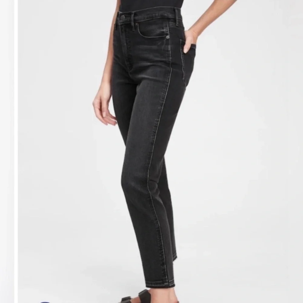 GAP VINTAGE SLIM HIGH RISE BLACK JEANS - Picture 1 of 12